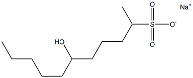 6-ヒドロキシウンデカン-2-スルホン酸ナトリウム 化学構造式