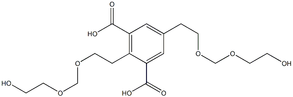 2,5-Bis(7-hydroxy-3,5-dioxaheptan-1-yl)isophthalic acid,,结构式