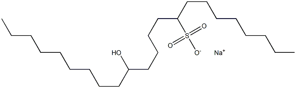 14-ヒドロキシトリコサン-9-スルホン酸ナトリウム 化学構造式