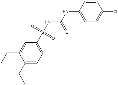 1-(3,4-Diethylphenylsulfonyl)-3-(4-chlorophenyl)urea 结构式
