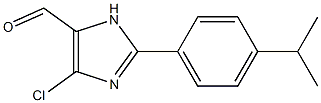 2-[4-(1-メチルエチル)フェニル]-4-クロロ-1H-イミダゾール-5-カルボアルデヒド 化学構造式