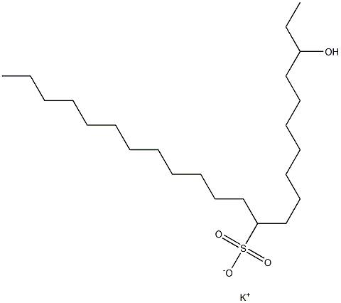 3-ヒドロキシトリコサン-11-スルホン酸カリウム 化学構造式