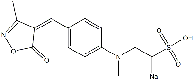 3-Methyl-4-[4-[N-(2-sodiosulfoethyl)-N-methylamino]benzylidene]-2-isoxazolin-5-one 结构式