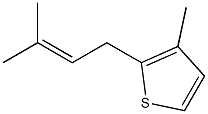 3-Methyl-2-(3-methyl-2-butenyl)thiophene Structure