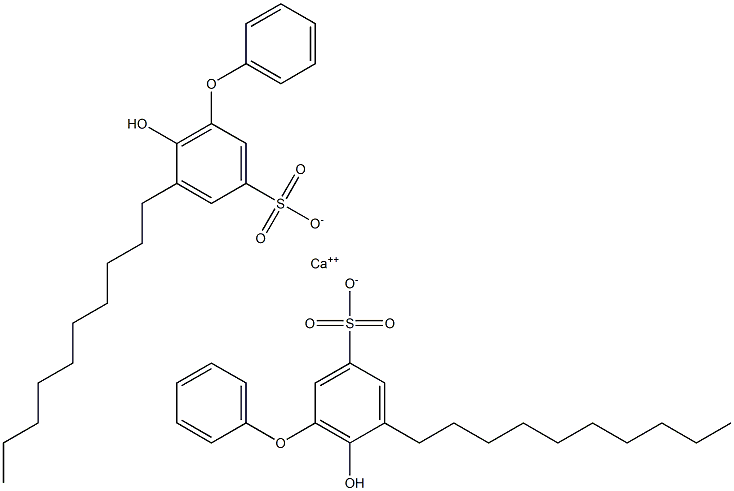 Bis(6-hydroxy-5-decyl[oxybisbenzene]-3-sulfonic acid)calcium salt,,结构式