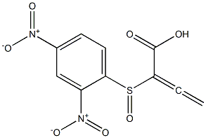 2-[(2,4-ジニトロフェニル)スルフィニル]-2,3-ブタジエン酸 化学構造式