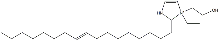 1-Ethyl-2-(9-heptadecenyl)-1-(2-hydroxyethyl)-4-imidazoline-1-ium Structure