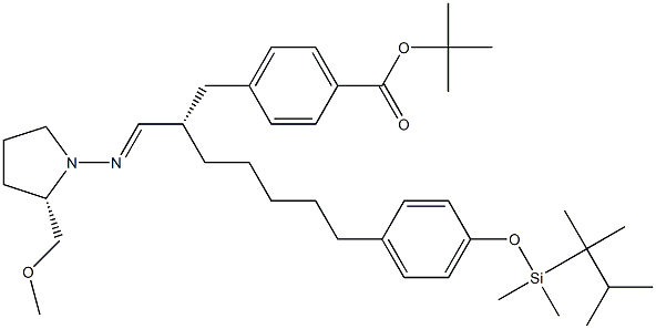 4-[(2S)-7-[4-[[Dimethyl(1,1,2-trimethylpropyl)silyl]oxy]phenyl]-2-[[[(2S)-2-(methoxymethyl)-1-pyrrolidinyl]imino]methyl]heptyl]benzoic acid tert-butyl ester Structure