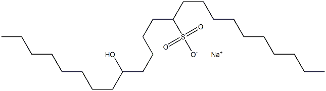 16-ヒドロキシテトラコサン-11-スルホン酸ナトリウム 化学構造式