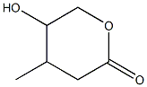 5-ヒドロキシ-4-メチルテトラヒドロ-2H-ピラン-2-オン 化学構造式