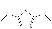 1-メチル-2,5-ビス(メチルチオ)-1H-イミダゾール 化学構造式