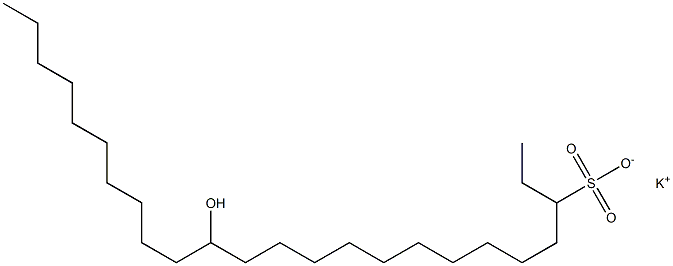 14-Hydroxytetracosane-3-sulfonic acid potassium salt 结构式