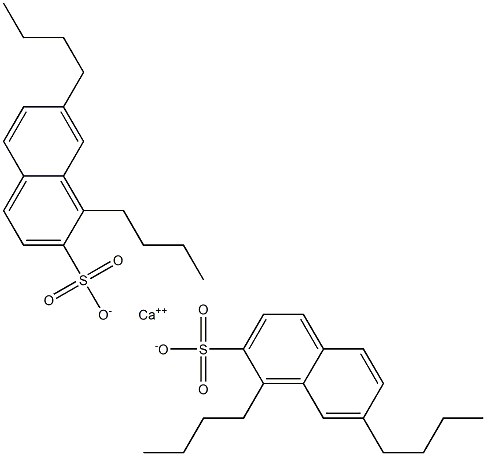 Bis(1,7-dibutyl-2-naphthalenesulfonic acid)calcium salt,,结构式