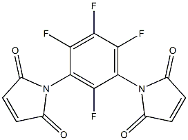 1,1'-(2,4,5,6-テトラフルオロ-1,3-フェニレン)ビス(1H-ピロール-2,5-ジオン) 化学構造式