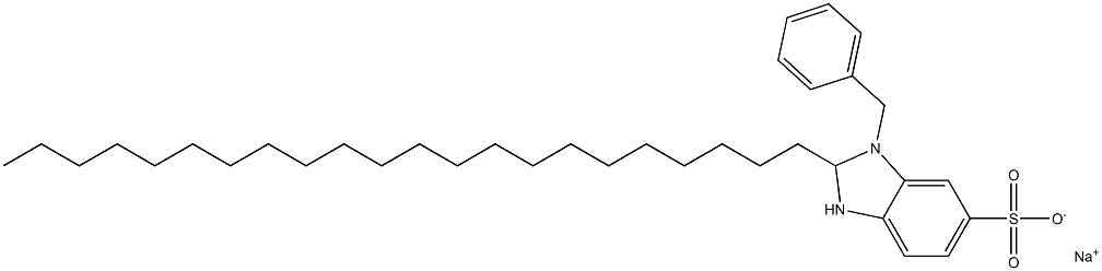 1-Benzyl-2,3-dihydro-2-docosyl-1H-benzimidazole-6-sulfonic acid sodium salt,,结构式