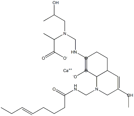  Bis[2-[N-(2-hydroxypropyl)-N-(5-octenoylaminomethyl)amino]propionic acid]calcium salt