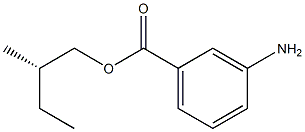 (+)-m-アミノ安息香酸(S)-2-メチルブチル 化学構造式