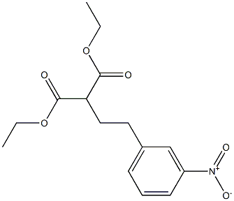 2-[2-(m-Nitrophenyl)ethyl]malonic acid diethyl ester Struktur