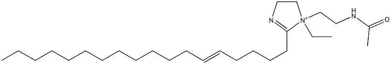 1-[2-(Acetylamino)ethyl]-1-ethyl-2-(5-octadecenyl)-2-imidazoline-1-ium Struktur