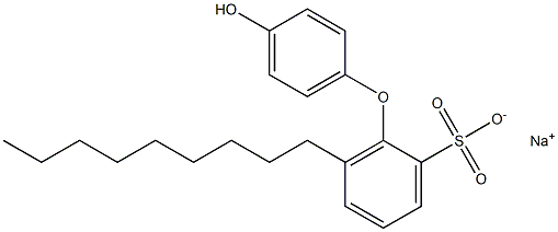 4-ヒドロキシ-6-ノニル[オキシビスベンゼン]-2-スルホン酸ナトリウム 化学構造式