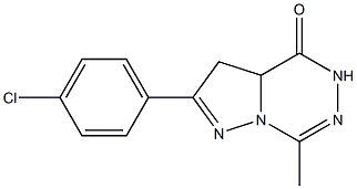 3,3a-ジヒドロ-2-(4-クロロフェニル)-7-メチルピラゾロ[1,5-d][1,2,4]トリアジン-4(5H)-オン 化学構造式