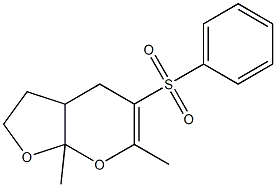 6,7a-Dimethyl-5-(phenylsulfonyl)-2,3,3a,7a-tetrahydro-4H-furo[2,3-b]pyran Structure