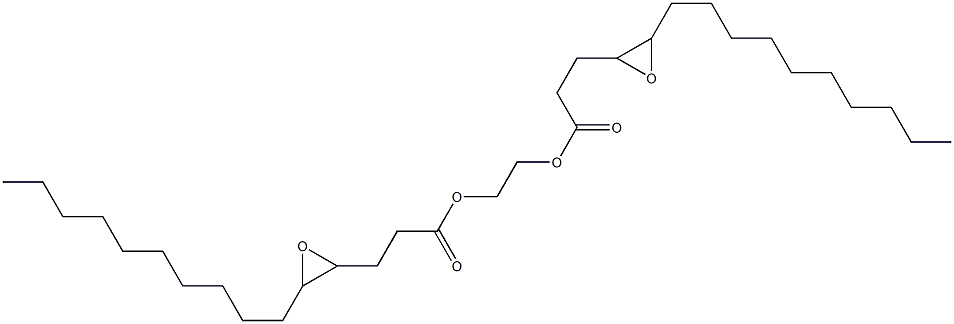 Bis(4,5-epoxypentadecanoic acid)1,2-ethanediyl ester Structure