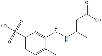 3-[2-(2-Methyl-5-sulfophenyl)hydrazino]butyric acid 结构式