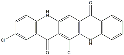 2,13-ジクロロ-5,12-ジヒドロキノ[2,3-b]アクリジン-7,14-ジオン 化学構造式