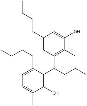 3,6'-Butylidenebis(2-methyl-5-butylphenol) Struktur