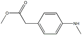 [p-(メチルアミノ)フェニル]酢酸メチル 化学構造式