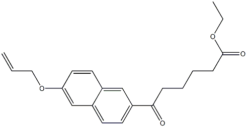 6-Oxo-6-[6-(allyloxy)-2-naphtyl]hexanoic acid ethyl ester Struktur