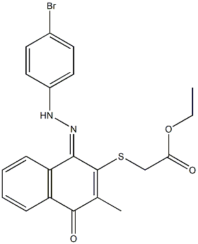 [[[1,4-Dihydro-1-[[[4-bromophenyl]amino]imino]-3-methyl-4-oxonaphthalen]-2-yl]thio]acetic acid ethyl ester