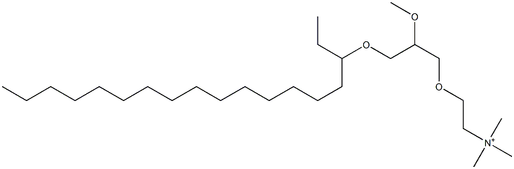 N-[2-(3-Octadecyloxy-2-methoxypropoxy)ethyl]-N,N,N-trimethylaminium,,结构式