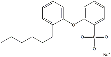 2-(2-ヘキシルフェノキシ)ベンゼンスルホン酸ナトリウム 化学構造式
