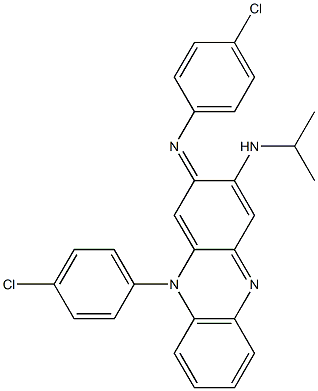 N,10-Bis(4-chlorophenyl)-2,10-dihydro-3-[(1-methylethyl)amino]phenazin-2-imine 结构式