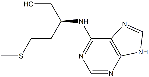 [S,(-)]-4-(Methylthio)-2-[(9H-purine-6-yl)amino]-1-butanol Struktur