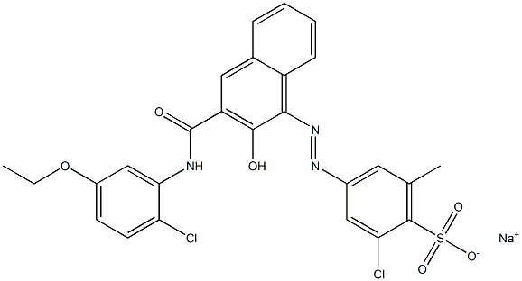 2-Chloro-6-methyl-4-[[3-[[(2-chloro-5-ethoxyphenyl)amino]carbonyl]-2-hydroxy-1-naphtyl]azo]benzenesulfonic acid sodium salt