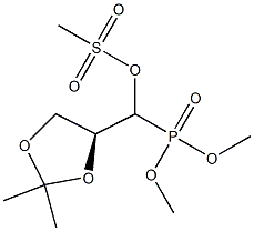 [(S)-(2,2-Dimethyl-1,3-dioxolan-4-yl)(methylsulfonyloxy)methyl]phosphonic acid dimethyl ester Struktur