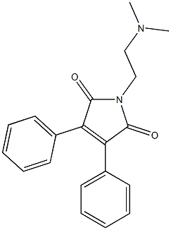 3,4-ジフェニル-1-[2-(ジメチルアミノ)エチル]-1H-ピロール-2,5-ジオン 化学構造式