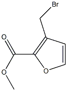 3-(ブロモメチル)-2-フランカルボン酸メチル 化学構造式