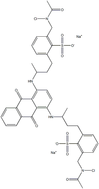 1,4-Bis[3-(chloroacetylaminomethyl-sulfophenyl)-1-methylpropylamino]anthraquinone disodium salt|