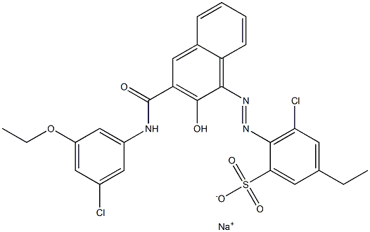 3-Chloro-5-ethyl-2-[[3-[[(3-chloro-5-ethoxyphenyl)amino]carbonyl]-2-hydroxy-1-naphtyl]azo]benzenesulfonic acid sodium salt