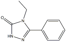 4-エチル-5-(フェニル)-2H-1,2,4-トリアゾール-3(4H)-オン 化学構造式