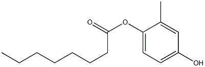 Octanoic acid 4-hydroxy-2-methylphenyl ester,,结构式