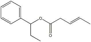 3-ペンテン酸1-フェニルプロピル 化学構造式
