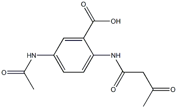 2-(Acetoacetylamino)-5-(acetylamino)benzoic acid 结构式