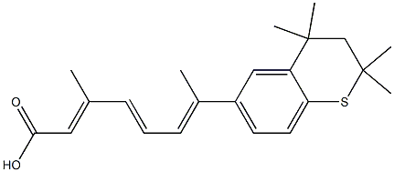 (2E,4E,6E)-7-[(3,4-Dihydro-2,2,4,4-tetramethyl-2H-1-benzothiopyran)-6-yl]-3-methyl-2,4,6-octatrienoic acid|