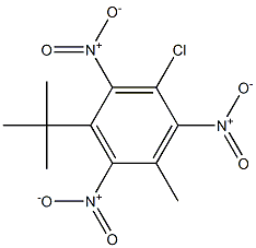 1-tert-ブチル-5-メチル-3-クロロ-2,4,6-トリニトロベンゼン 化学構造式