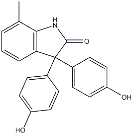3,3-Bis(4-hydroxyphenyl)-7-methylindolin-2-one 结构式